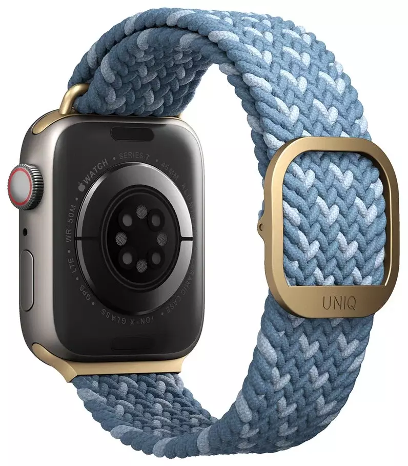 Ремешок Uniq 41/40/38мм ASPEN Design Strap Braided для Apple Watch Cerulean Blue (Синий)