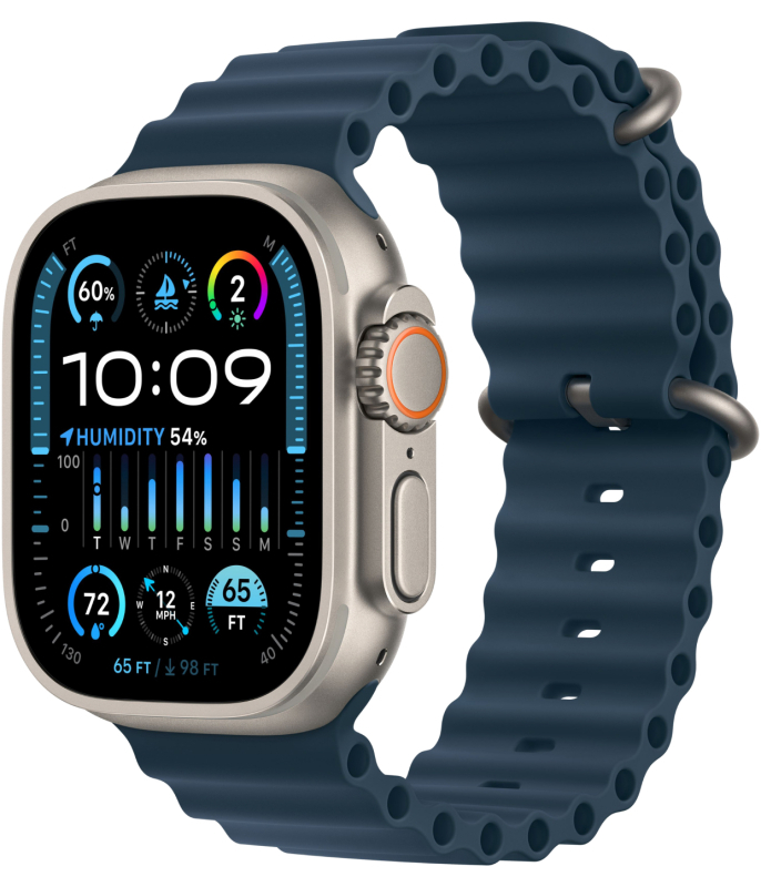 Apple Watch Ultra 2 49 mm Titanium Case Ocean Band Blue