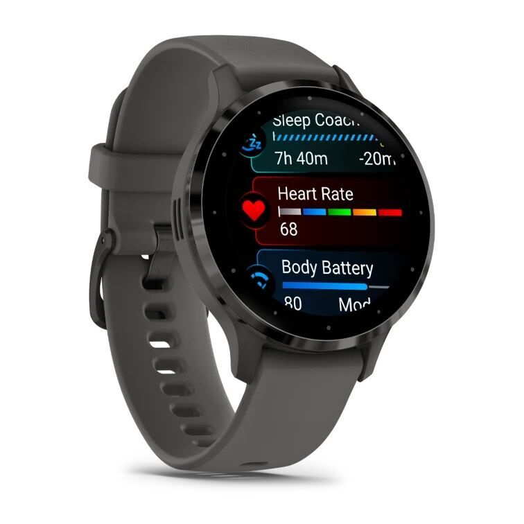 Умные часы Garmin VENU 3s Slate Pebble/Gray (Чёрный/Серый)