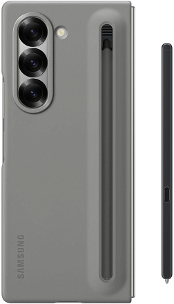 Чехол Силиконовый Samsung Silicon Case с S Pen Z Fold6 Серый