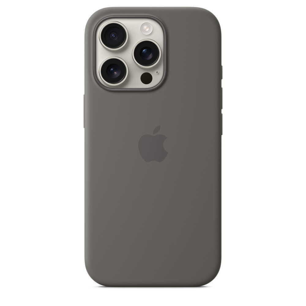 Силиконовый чехол для iPhone 16 Pro с MagSafe Stone Gray (Серый)