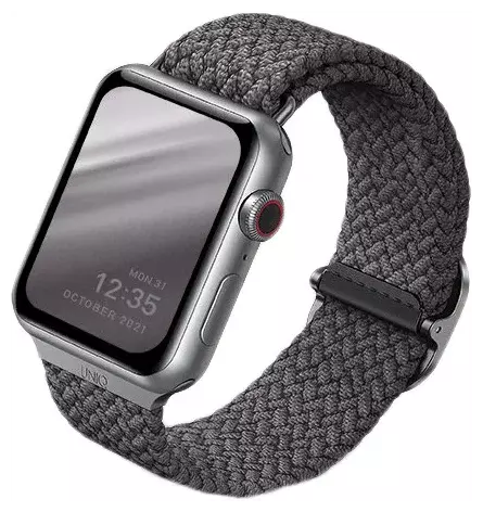 Ремешок Uniq 45/44/42мм ASPEN Design Strap Braided Pebble Grey (Серый)