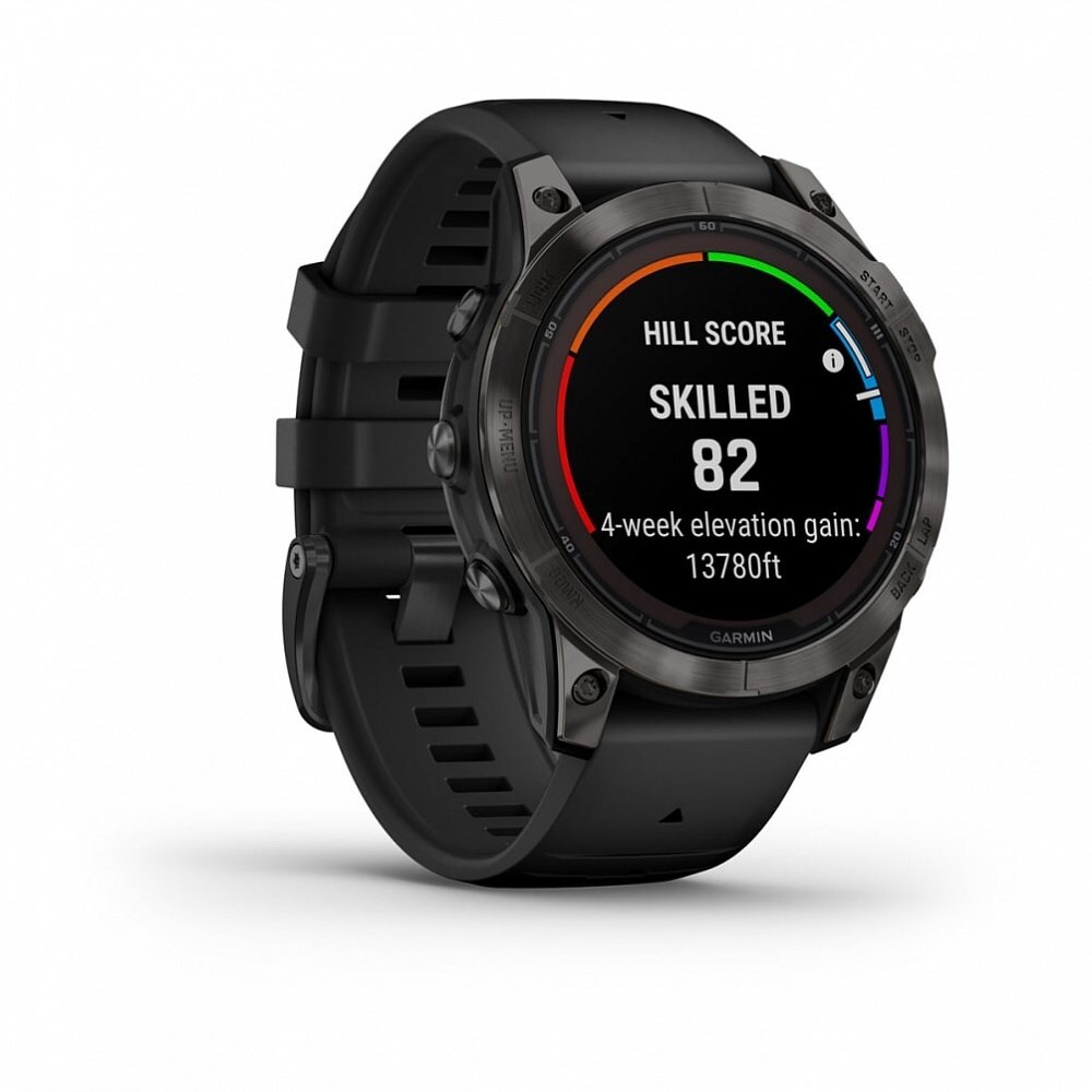 Умные часы Garmin Fenix 7 Pro Sapphire Solar титан DLC Carbon Grey с черным браслетом