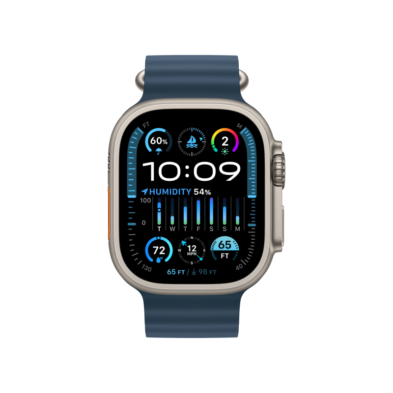 Apple Watch Ultra 2 49 mm Titanium Case Ocean Band Blue