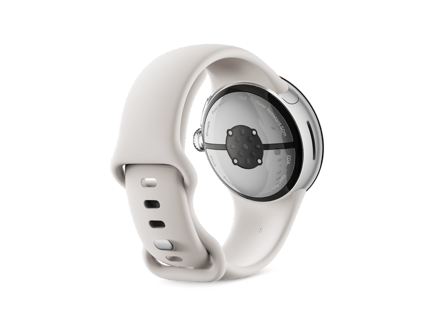 Google Pixel Watch 2 Polished Silver Aluminum Case / Porcelain Active Band