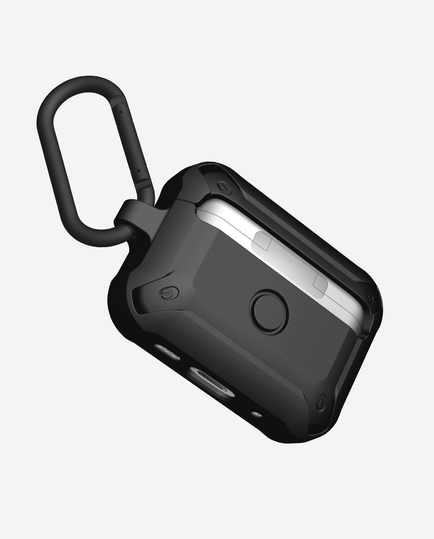 Чехол для AirPods Pro Aulumu, с замком и карабином чёрный