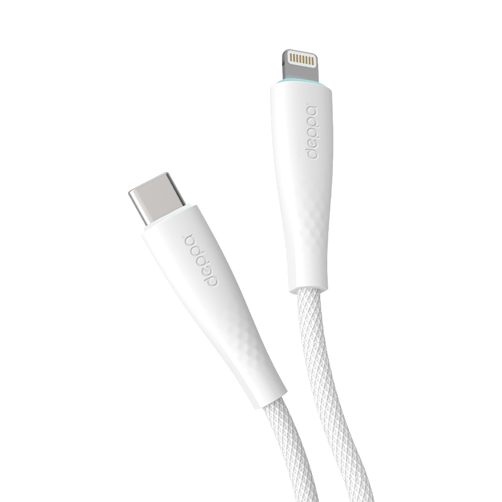 Кабель Deppa Fly Cable USB-C/Lightning 1м, White (Белый)