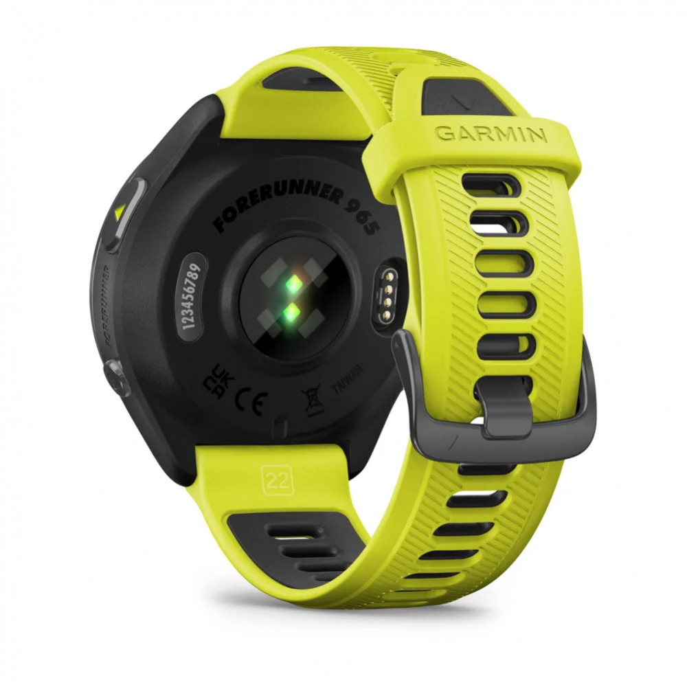 Умные часы Garmin Forerunner 965 с жёлтым ремешком
