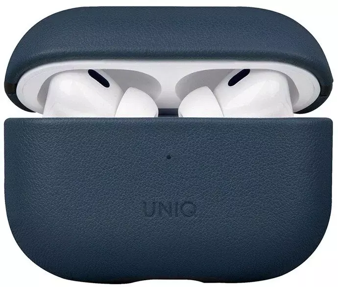 Чехол Uniq Terra Genuine Leather with Handstrap для AirPods Pro 2 Space Blue (Синий)