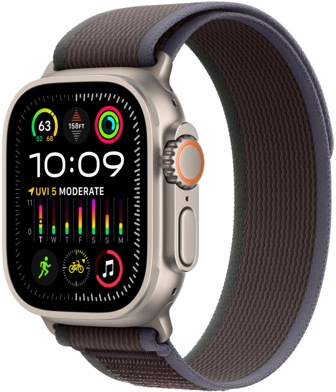 Apple Watch Ultra 2 49mm Titanium Case Trail Blue Black