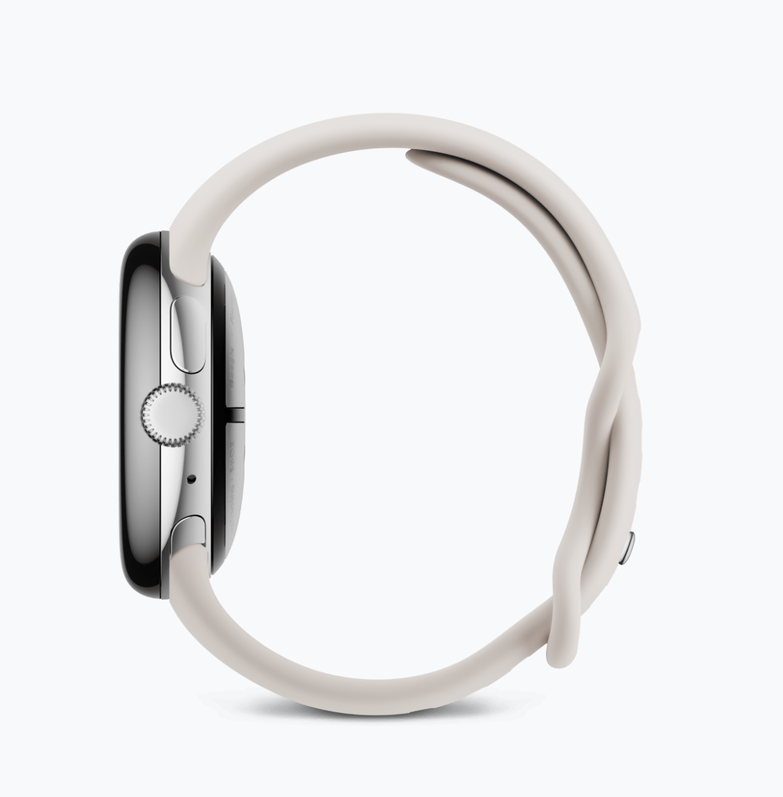 Google Pixel Watch 3 45mm Polished Silver Aluminum Case / Porcelain Active Band