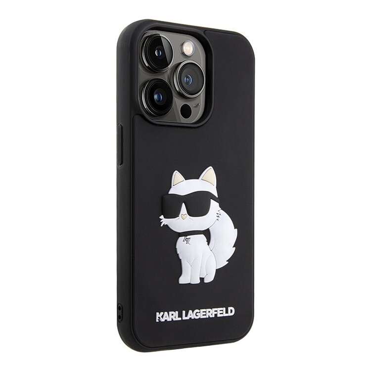 Чехол Karl Lagerfeld Rubber NFT Choupette для iPhone 15 Pro Hard Black (Чёрный)