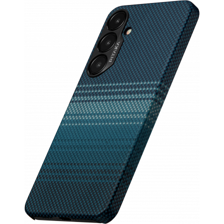 Чехол Pitaka Fusion Weaving MagEZ Case 4 для Samsung Galaxy S24+ , Moonrise (чёрный/синий)