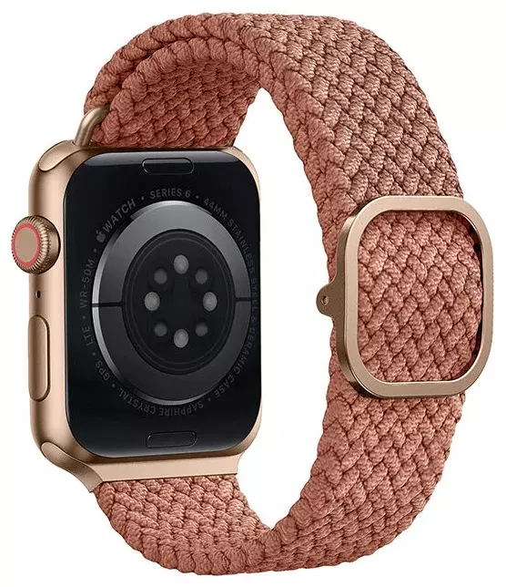 Ремешок Uniq 45/44/42мм ASPEN Design Strap Braided Pink (Розовый)