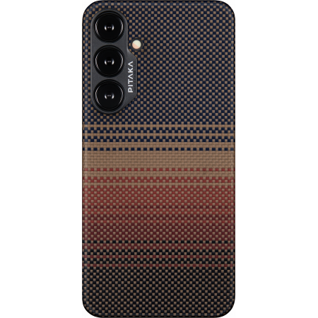 Чехол Pitaka Fusion Weaving MagEZ Case 4 для Samsung Galaxy S24 Plus , Sunset (Коричневый)