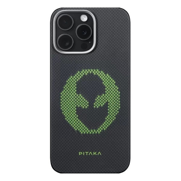 Чехол PITAKA Aries Tactile Woven Case для iPhone 16 Pro принт чужой (Alien)