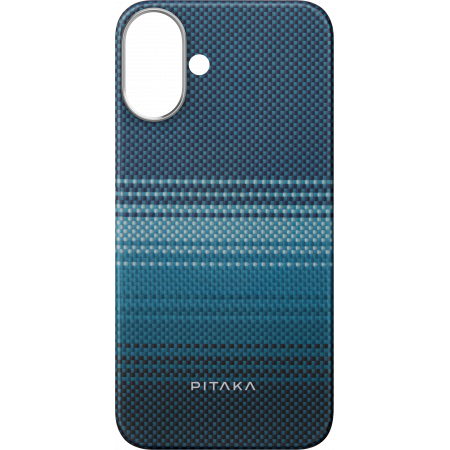 Чехол Pitaka MagEZ Tactile Woven case для iPhone 16, Moonrise (Голубой)
