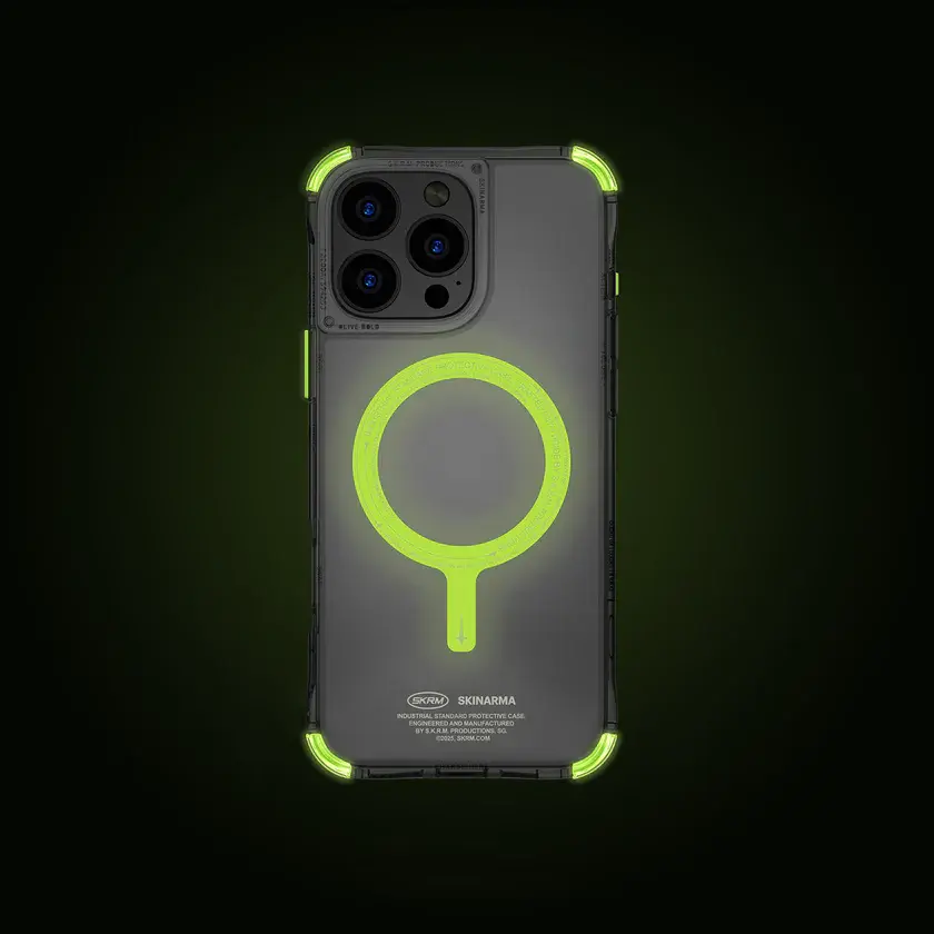 Чехол Skinarma SAIDO NITEGLOW Mag-Charge iPhone 16 Pro-Glow Green