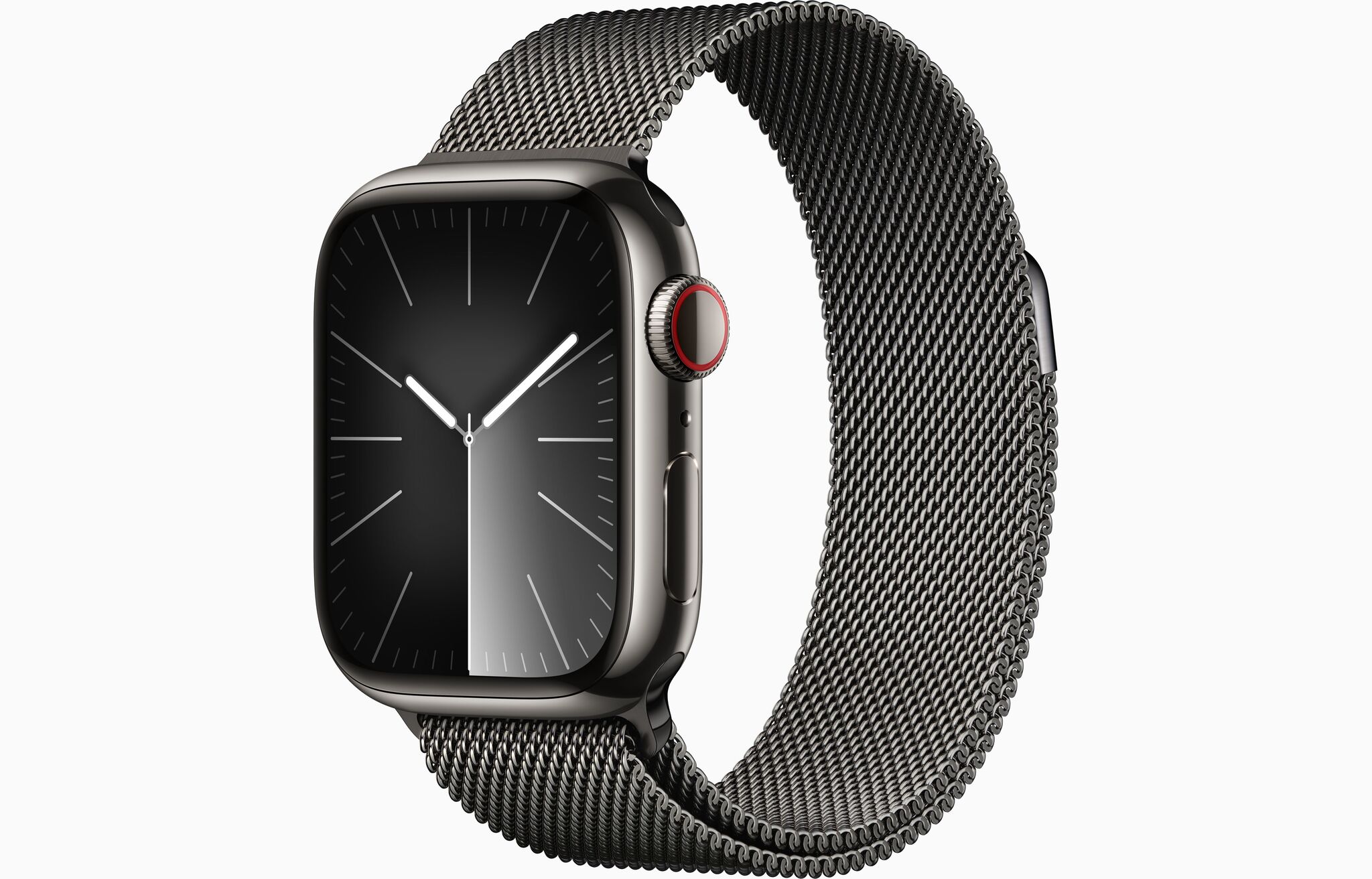 Apple Watch Series 9, 45 мм корпус из нержавеющей стали Graphite, Milanese Loop, Graphite