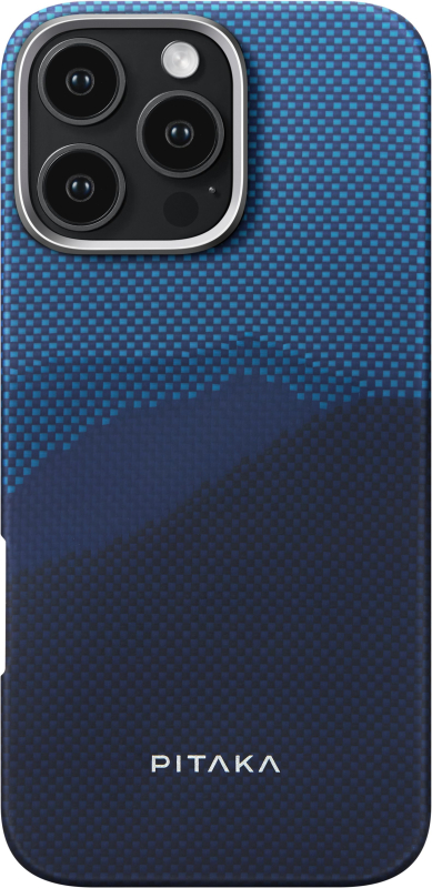 Чехол Pitaka MagEZ StarPeak Tactile Woven для iPhone 16 Pro Max, Over The Horizon (Синий)