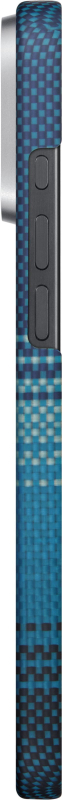 Чехол Pitaka MagEZ Tactile Woven case для iPhone 16 Pro, Moonrise (Голубой)