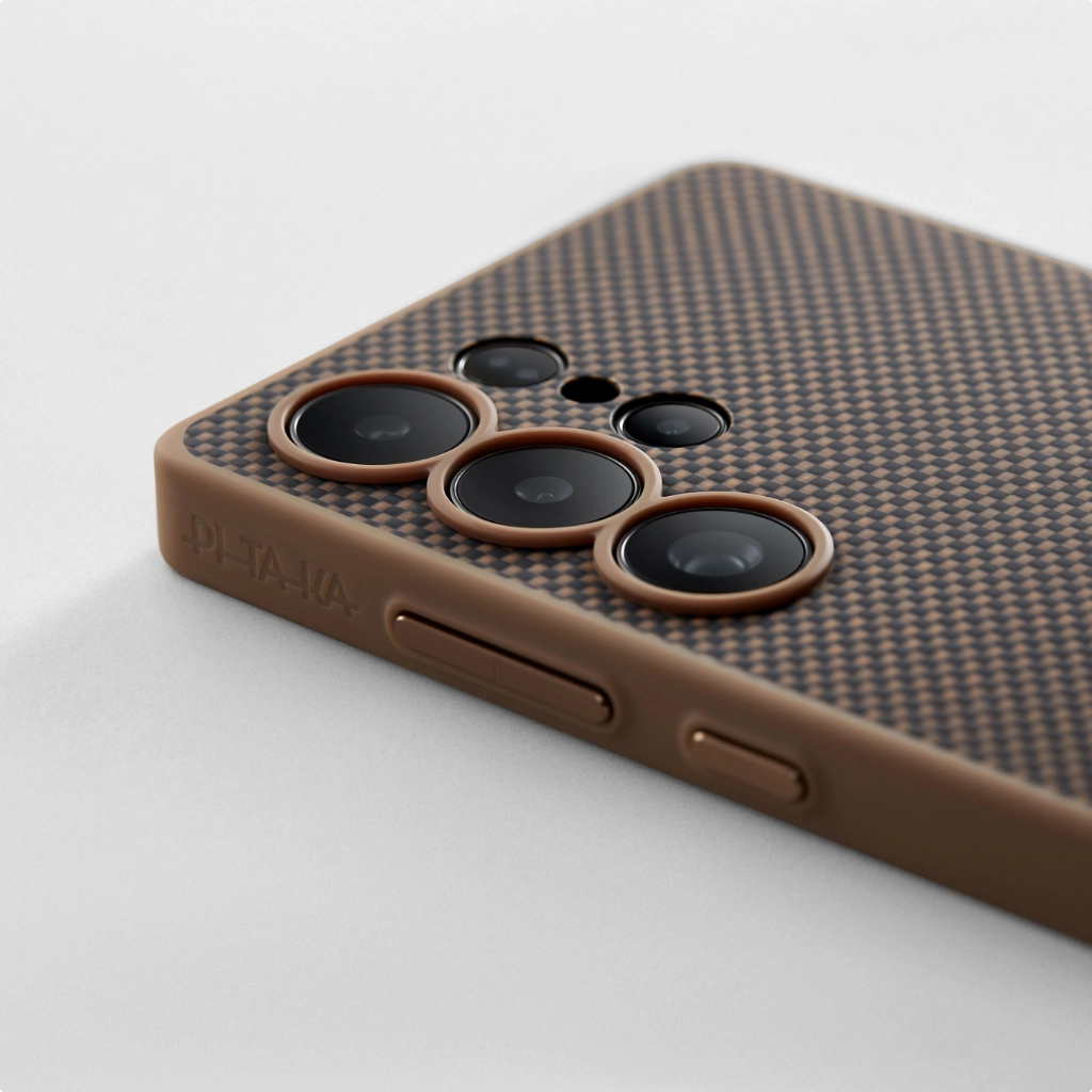 Чехол Pitaka PinButton Case for Samsung Galaxy S25 Ultra Black/Gold (Чёрный/Золотой)