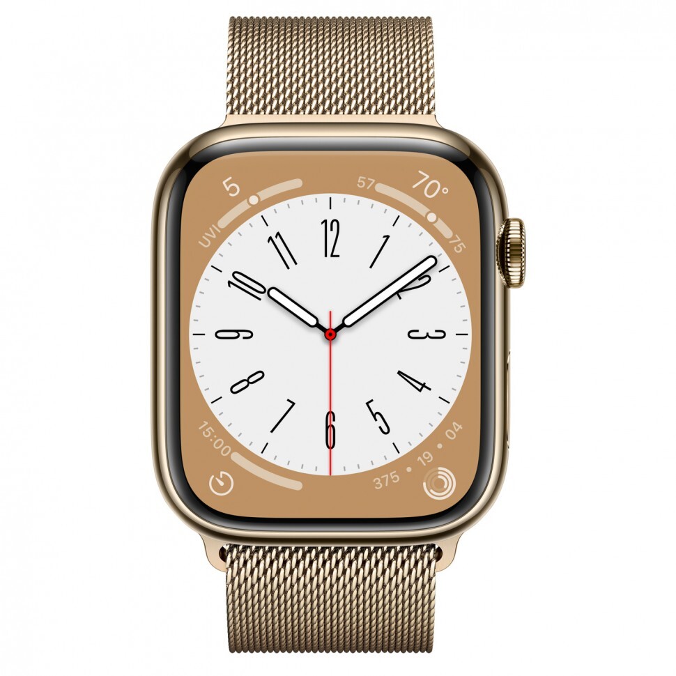 Apple Wacth Series 8 41mm Stainless Steel Gold / Milanese loop