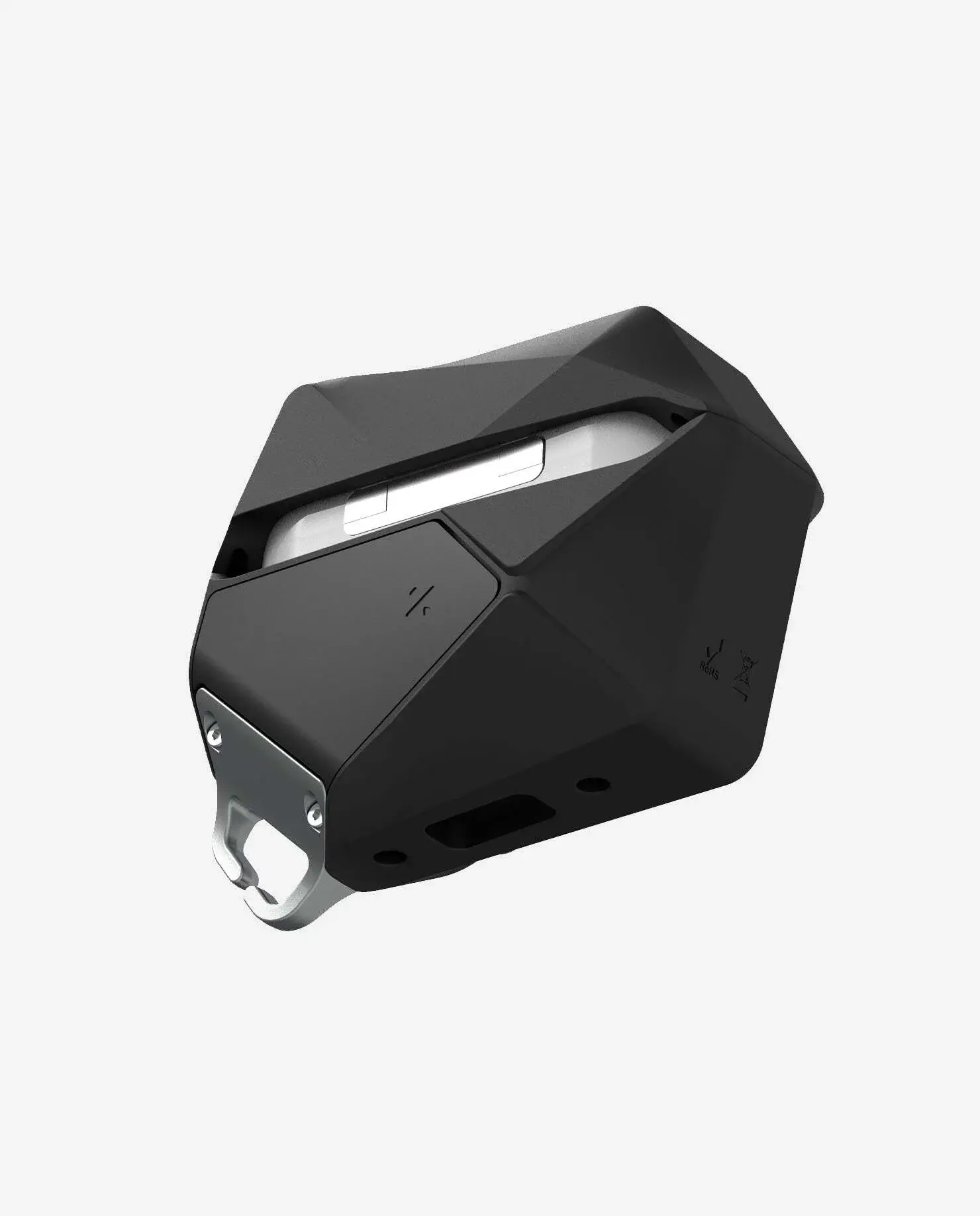 Рельефный чехол Aulumu для AirPods Pro, чёрный