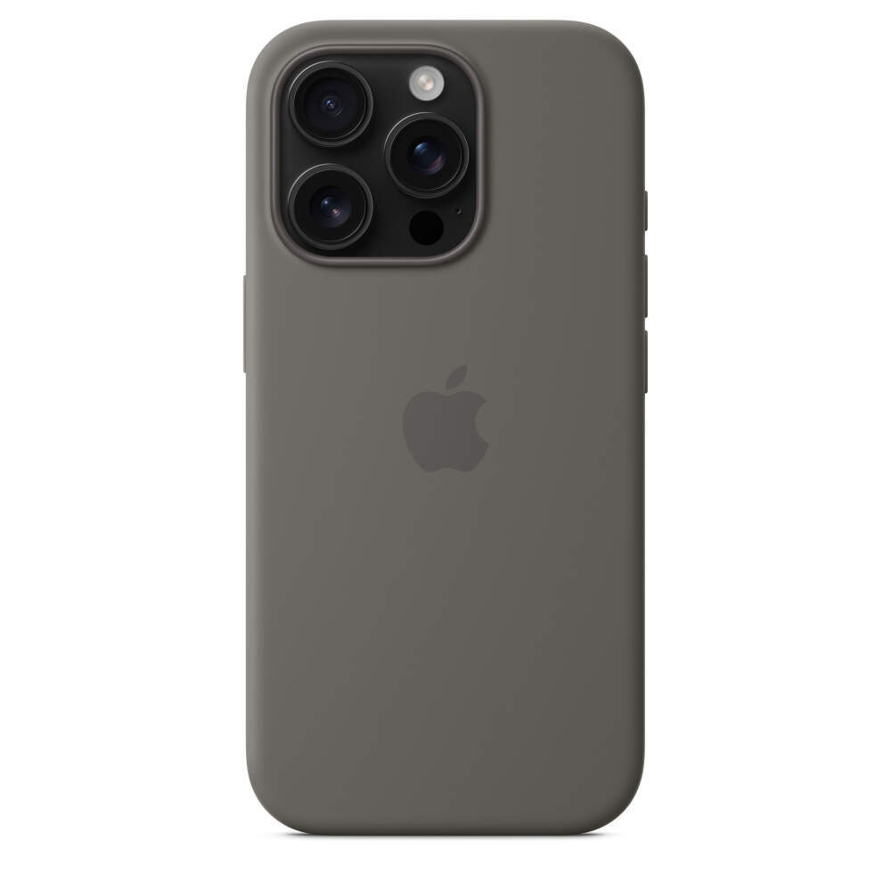 Силиконовый чехол для iPhone 16 Pro с MagSafe Stone Gray (Серый)