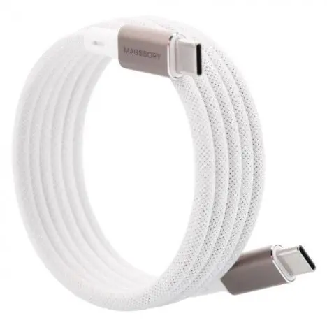 Магнитный кабель Magssory 60W USB-C, 1,2м, титан