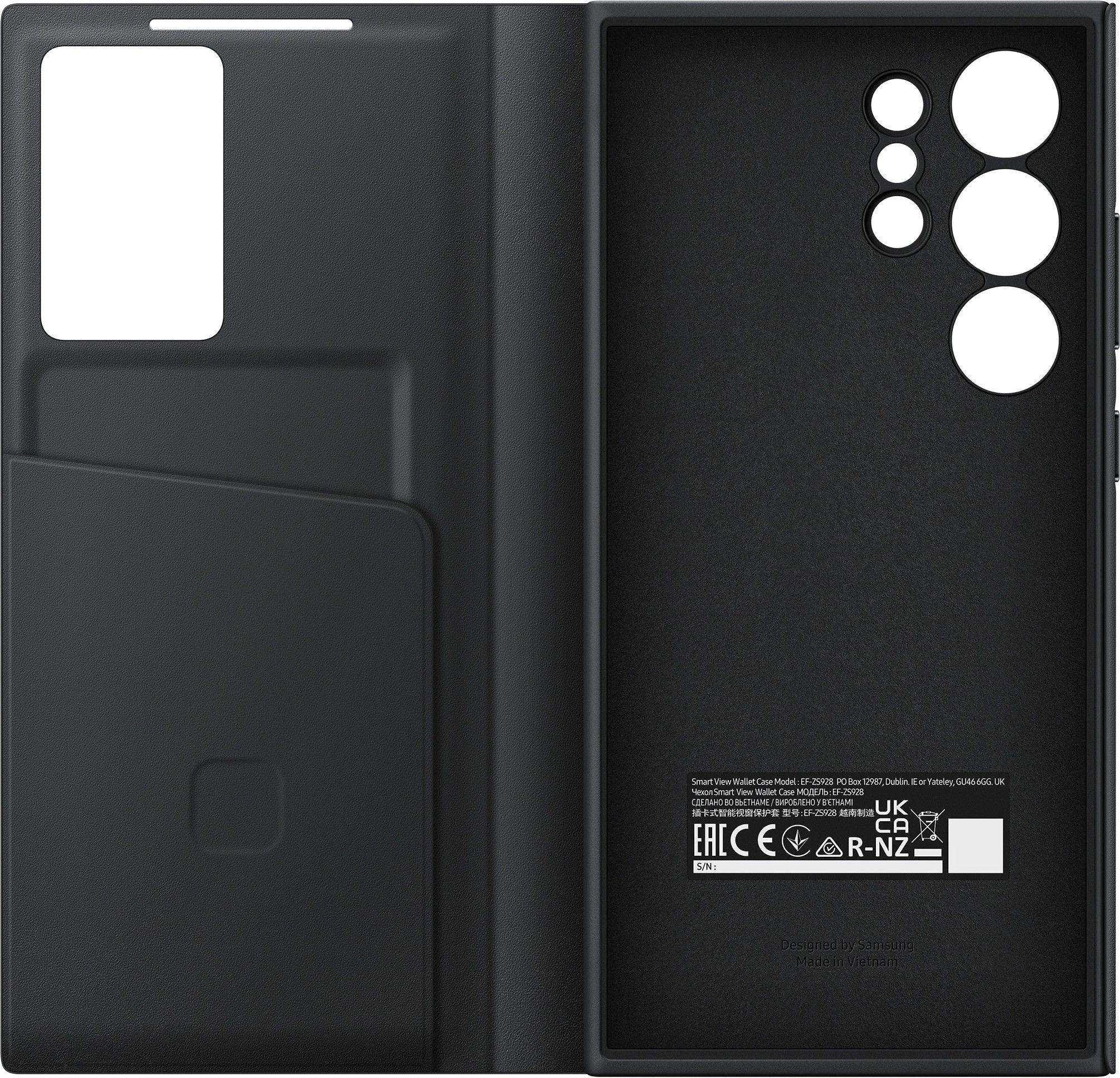 Чехол-книжка Samsung Smart View Wallet Case S24 Ultra Black (Чёрный)