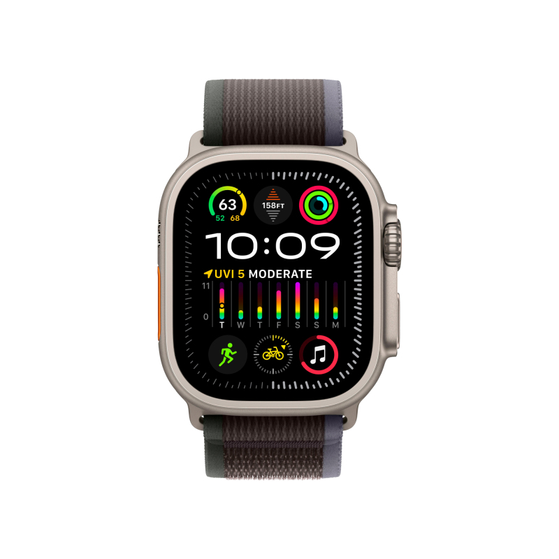 Apple Watch Ultra 2 49mm Titanium Case Trail Blue Black