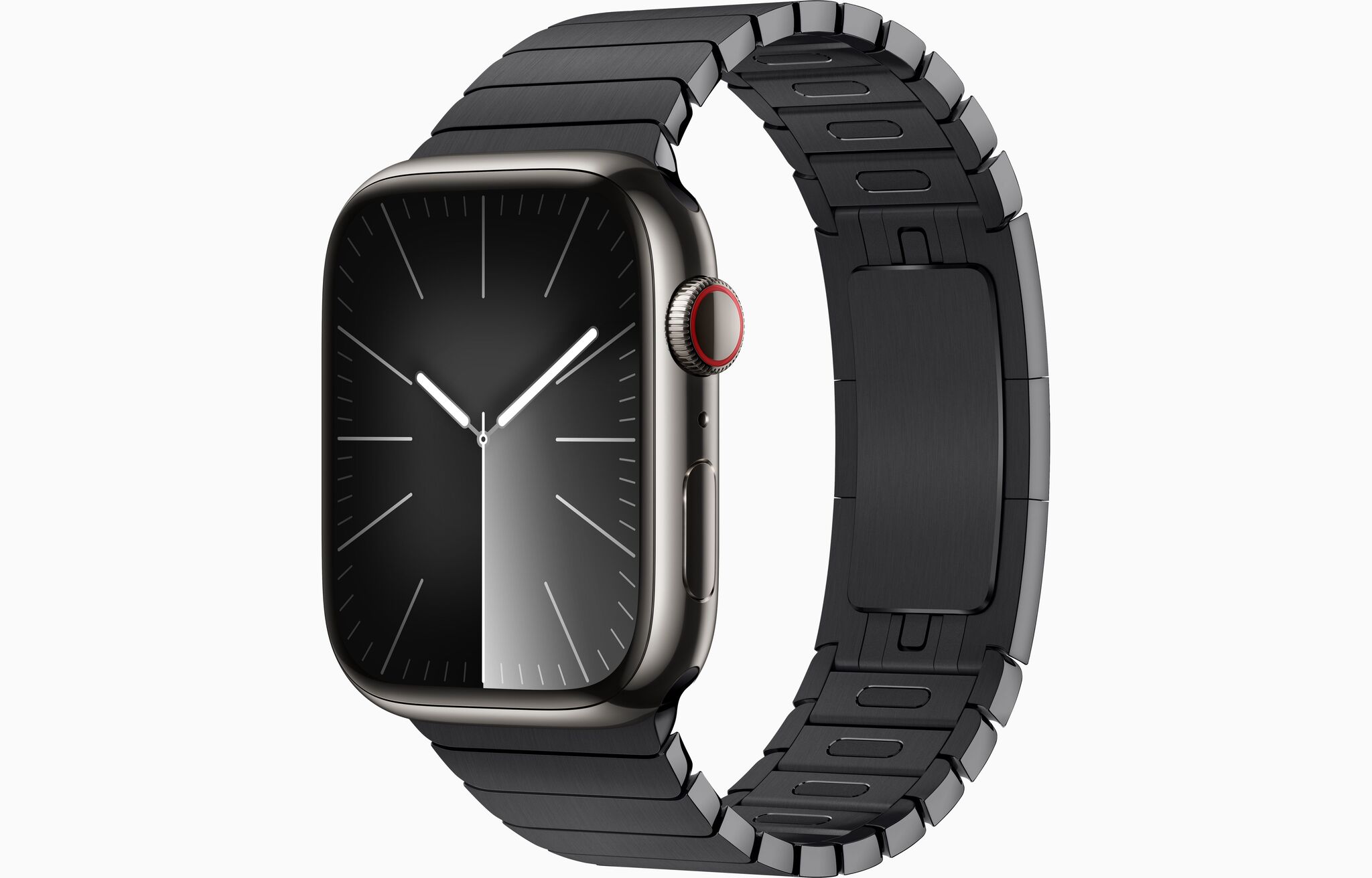 Apple Watch Series 9, 45 мм корпус из нержавеющей стали Graphite, Link Bracelet Space Black