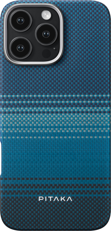 Чехол Pitaka MagEZ Tactile Woven case для iPhone 16 Pro Max, Moonrise (Голубой)