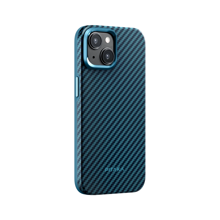 Противоударный чехол Pitaka MagEZ Pro 4 для iPhone 15 Plus 1500D Black/Blue (Twill)
