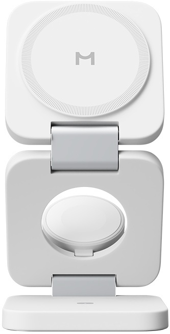 Складное беспроводное зарядное устройство Magssory Flex 3 в 1 для Apple, с магнитами, совместимое с MagSafe, White