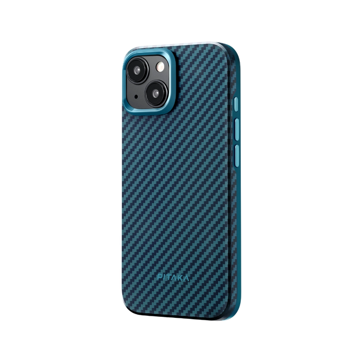 Противоударный чехол Pitaka MagEZ Pro 4 для iPhone 15 Plus 1500D Black/Blue (Twill)