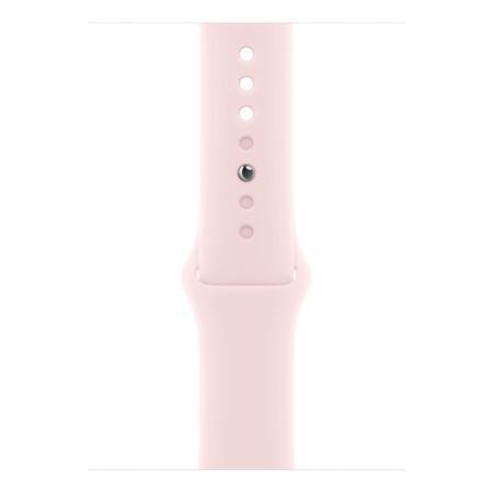 Apple Watch Series 9, 41 мм корпус из алюминия цвета «Pink», силиконовый спортивный ремешок «Light Pink»