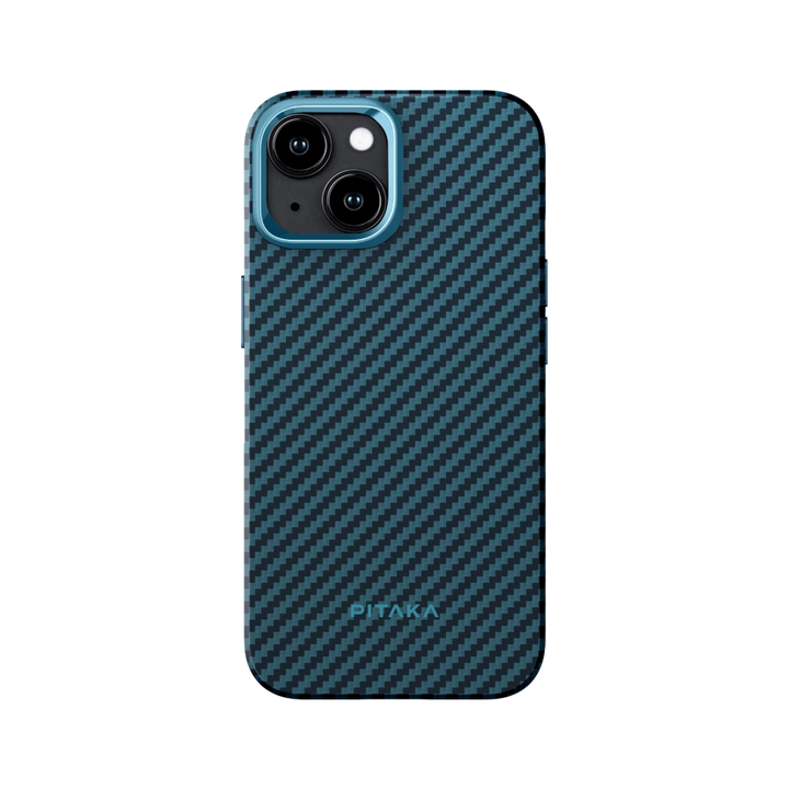 Противоударный чехол Pitaka MagEZ Pro 4 для iPhone 15 Plus 1500D Black/Blue (Twill)