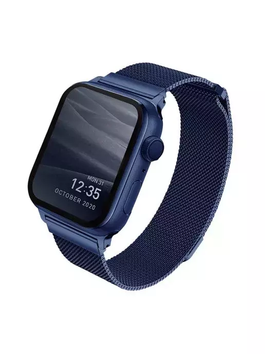 Ремешок Uniq для Apple Watch 45/44/42мм Dante Strap Mesh Steel для Apple Watch Cobalt Blue (Синий)