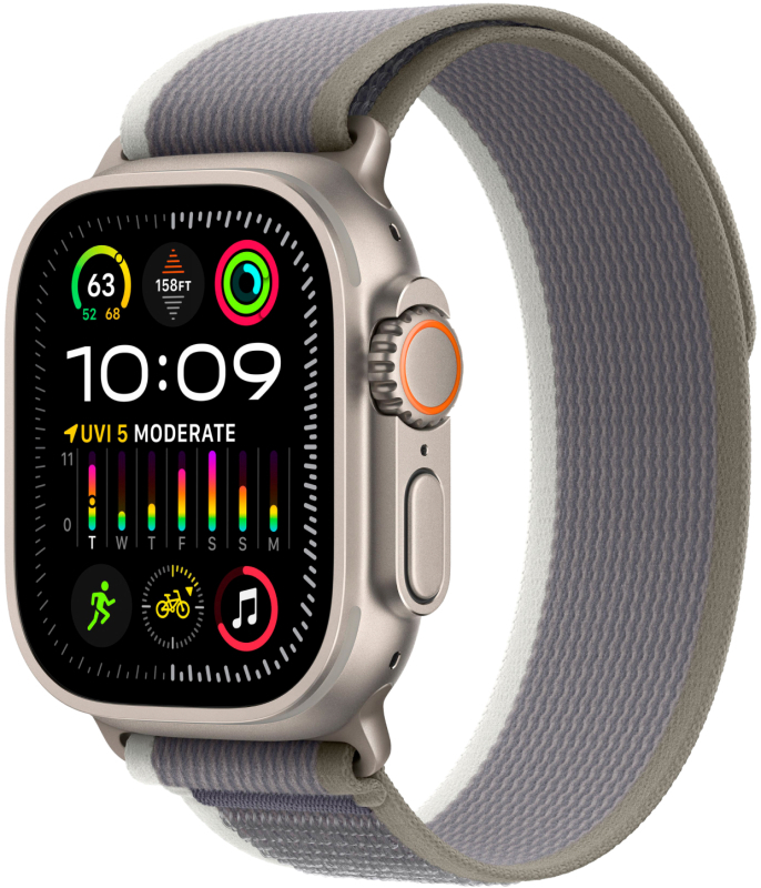 Apple Watch Ultra 2 49mm Titanium Case Trail Green Grey