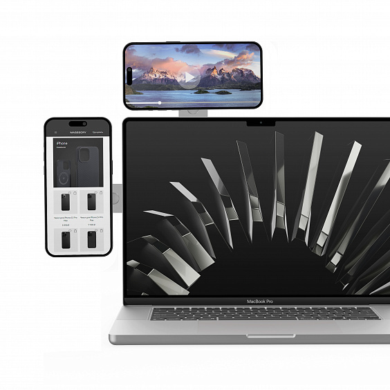 Универсальный держатель для телефона Magssory Flex с Magsafe Silver (Серебристый)