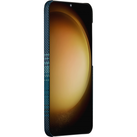 Чехол Pitaka Fusion Weaving MagEZ Case 4 для Samsung Galaxy S24+ , Moonrise (чёрный/синий)