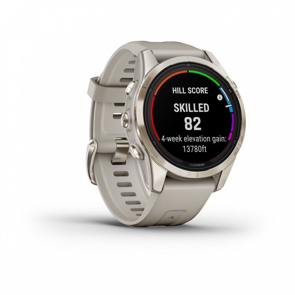 Умные часы Garmin Fenix 7s Pro Sapphire Solar золотистый корпус со светло-песочным ремешком