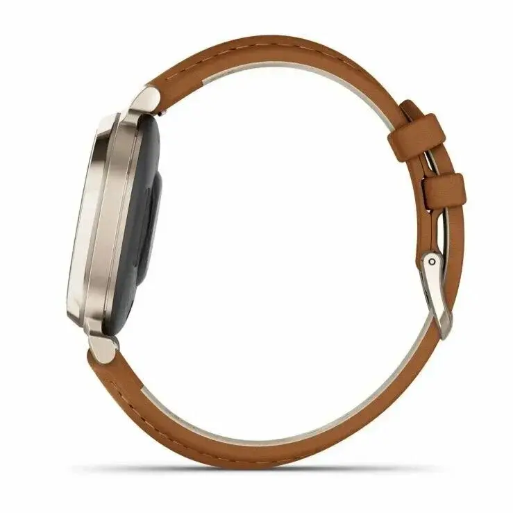 Умные часы Garmin Lily 2 Cream Gold Case with Tan Leather Band