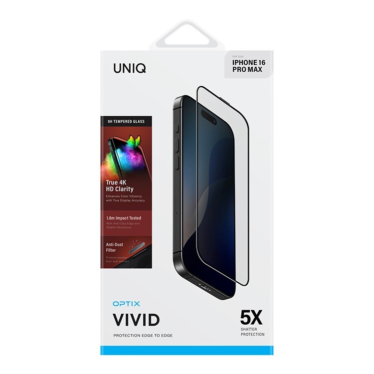 Защитное стекло Uniq на iPhone 16 Pro Vivid