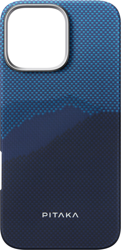 Чехол Pitaka MagEZ StarPeak Tactile Woven для iPhone 16 Pro Max, Over The Horizon (Синий)