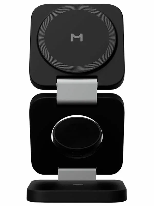 Складное беспроводное зарядное устройство Magssory Flex 3 в 1 для Apple, с магнитами, совместимое с MagSafe, Black