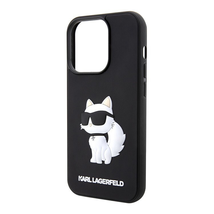 Чехол Karl Lagerfeld Rubber NFT Choupette для iPhone 15 Pro Hard Black (Чёрный)