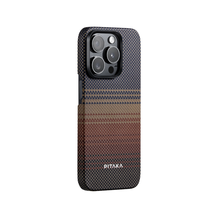 Чехол Pitaka Fusion Weaving MagEZ Case 4 для iPhone 15 Pro Max Sunset (Коричневый)